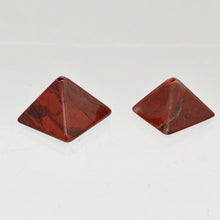 Load image into Gallery viewer, Focal Point 2 Hand Carved Jasper Pyramid Beads, 16x16x10mm, Red 9289BJ - PremiumBead Primary Image 1
