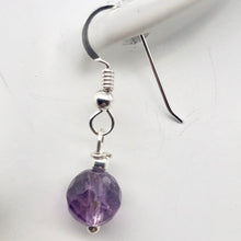 Load image into Gallery viewer, Royal Natural Untreated 8mm Faceted Amethyst Solid Sterling Silver Earrings - PremiumBead Alternate Image 6