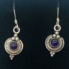 Load image into Gallery viewer, Amethyst Sterling Silver Drop/Dangle Earrings | 1" Long | Purple | 1 Pair |