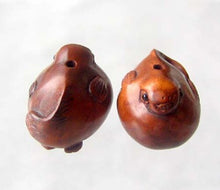 Load image into Gallery viewer, Hot Carved Puffer Fish Boxwood Ojime/Netsuke Bead - PremiumBead Primary Image 1