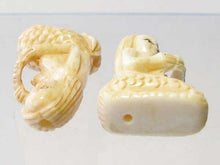 Load image into Gallery viewer, Grace Carved Seated Mermaid Waterbuffalo Bone Bead 9139 - PremiumBead Alternate Image 2