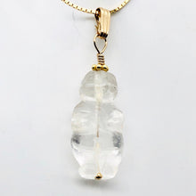 Load image into Gallery viewer, Quartz Goddess of Willendorf 14Kgf Pendant |1.38" Long | Green | - PremiumBead Primary Image 1