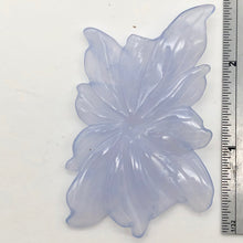 Load image into Gallery viewer, 83.9cts Hand Carved Blue Chalcedony Flower Bead | 53x42x4mm | - PremiumBead Alternate Image 4