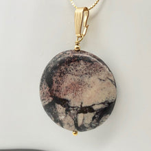 Load image into Gallery viewer, Porcelain Jasper 30mm Disc and 14K Gold Filled Pendant 510602H - PremiumBead Alternate Image 5