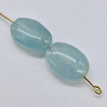 Load image into Gallery viewer, 2 Premium Aquamarine Oval Pendant Beads 008057P