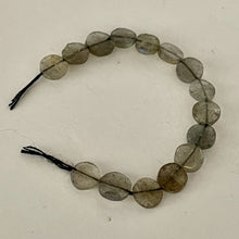 Load image into Gallery viewer, Labradorite Flash Faceted Coin Beads | 7x2-5x1.5mm | 15 Beads |