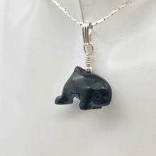 Load image into Gallery viewer, Happy Obsidian Orca Whale and Sterling Silver Pendant | 1.06&quot; Long | 509301ORS - PremiumBead Alternate Image 6
