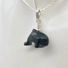 Load image into Gallery viewer, Happy Obsidian Orca Whale and Sterling Silver Pendant | 1.06" Long | 509301ORS - PremiumBead Alternate Image 6