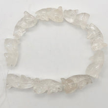 Load image into Gallery viewer, Howling New Moon 2 Carved Clear Quartz Wolf Coyote Beads | 21x11x8mm | Clear - PremiumBead Alternate Image 6