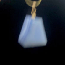 Load image into Gallery viewer, Blue Chalcedony 14K Gold Filled Faceted Crystal Pendant| 1 5/8" Long| Lavender |