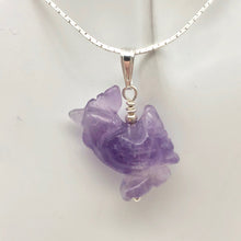 Load image into Gallery viewer, Cock A Doodle Doo! Purple Amethyst Rooster and Sterling Silver Pendant - PremiumBead Primary Image 1