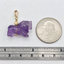 Load image into Gallery viewer, Amethyst Lion Pendant Necklace | Semi Precious Stone Jewelry | 14k Pendant - PremiumBead Alternate Image 4