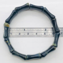 Load image into Gallery viewer, Blue Tigereye Rectangular | 7-8" | Blue/Bronze | 11 Bead Bracelet |