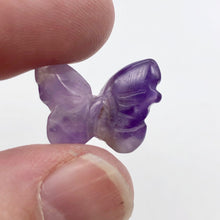 Load image into Gallery viewer, Fluttering Deep Amethyst Butterfly Figurine/Worry Stone | 21x18x7mm | Purple - PremiumBead Alternate Image 2