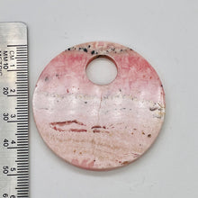 Load image into Gallery viewer, 1 Natural Lacy Pink Rhodochrosite 50mm Pi Circle Pendant