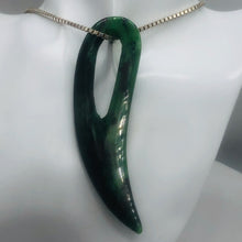 Load image into Gallery viewer, Ruby Zoisite Gemstone Comma Pendant | 94x28x6mm | Green/Red | 1 Pendant |