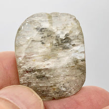 Load image into Gallery viewer, Hiddenite Kunzite Clear, Green, Rectangular Pendant Bead | 30x24x8mm | 1 Bead |