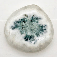 Load image into Gallery viewer, Solar Quartz Teardrop Stone | 33x33x8mm | White Green | 1 Bead(s)