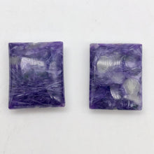 Load image into Gallery viewer, 75cts of Rare Rectangular Pillow Charoite Beads | 2 Beads | 24x20x9mm | 10871C - PremiumBead Alternate Image 5