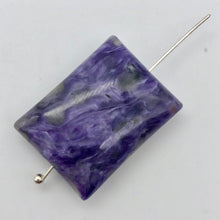 Load image into Gallery viewer, 80cts of Rare Rectangular Pillow Charoite Beads | 2 Beads | 26x19x8mm | 10871A - PremiumBead Alternate Image 3