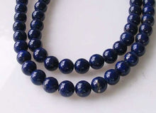 Load image into Gallery viewer, Rare Three Natural Lapis 8mm Round Beads 10265A - PremiumBead Primary Image 1