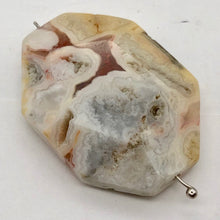 Load image into Gallery viewer, Crazy Lace Agate Carved Pendant Bead | 39x29x9mm | White Orange |
