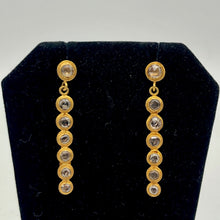 Load image into Gallery viewer, Solid 18K Natural, Untreated 14 Mine-Cut Or Rose Cut Diamond Earrings 6523 - PremiumBead Alternate Image 2