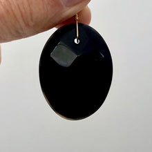 Load image into Gallery viewer, Onyx 14K Gold Filled Faceted Oval Pendant | 2" Long | Black |