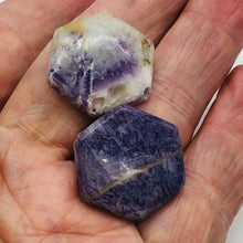 Load image into Gallery viewer, Purple Flower Sodalite 26x24mm Hexagon Pendant Bead Strand 108423