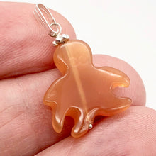 Load image into Gallery viewer, Cartoon Natural Red Carnelian Dangly Octopus Sterling Silver Pendant| 1 1/4 " |