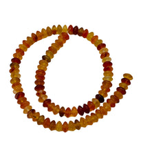 Load image into Gallery viewer, Carnelian Agate Rondelle Bead Strand | 8x4mm | Orange | 89 Beads |