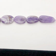 Load image into Gallery viewer, Chevron Amethyst Oval Stone | x42x22x6 to 23x19x6 | Purple White | 13 Bead(s)