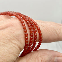Load image into Gallery viewer, Luscious! Faceted 3mm Natural Carnelian Agate Bead Strand - PremiumBead Alternate Image 6