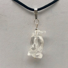 Load image into Gallery viewer, Darling! Clear Quartz Penguin with Sterling Silver Pendant 509273QZS - PremiumBead Primary Image 1