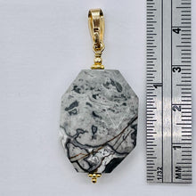 Load image into Gallery viewer, Picasso Jasper 14K Gold Filled Drop/Dangle | 1 3/4" Long | Gray/Black| 1 Pendant