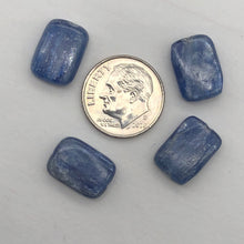 Load image into Gallery viewer, Kyanite Rectangle Chatoyant Beads | 14x10x6 | Blue | 4 Beads |