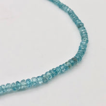 Load image into Gallery viewer, 78.9cts Natural Blue Zircon 4x2.5-3x1.5mm Graduated Faceted Bead Strand 10845 - PremiumBead Alternate Image 4