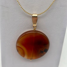 Load image into Gallery viewer, Made in USA Orange-Red Carnelian 14Kgf Pendant 505677C - PremiumBead Alternate Image 4