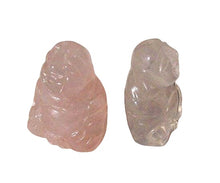 Load image into Gallery viewer, Namaste 2 Hand Carved Rose Quartz Buddha Beads | 19x15x9mm | Pink