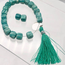 Load image into Gallery viewer, Amazonite Stone Cube | 8x8mm | Blue White | 2 Bead(s)