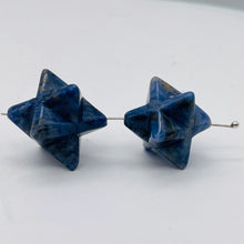 Load image into Gallery viewer, Kabbalah 2 Carved Sodalite Merkabah Star Beads 9288SD