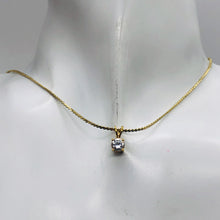 Load image into Gallery viewer, Cubic Vermeil Crystal Drop/Dangle Pendant | 1/2" Long | Clear/Gold | 1 Pendant |