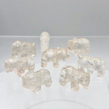 Load image into Gallery viewer, Wild Hand Carved Clear Quartz Elephant Figurine | 20x15x7mm | Clear - PremiumBead Alternate Image 4
