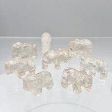 Load image into Gallery viewer, Wild Hand Carved Clear Quartz Elephant Figurine | 20x15x7mm | Clear - PremiumBead Alternate Image 4