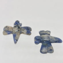 Load image into Gallery viewer, Hand Carved Sodalite Dragonfly Animal Beads | 20.5x18.5x5mm | Blue - PremiumBead Alternate Image 2