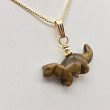 Load image into Gallery viewer, Tigereye Diplodocus Dinosaur with 14K Gold Filled Pendant 509259TEG - PremiumBead Alternate Image 2