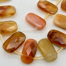 Load image into Gallery viewer, Premium! Faceted Natural Carnelian Agate 18x10x6mm Rectangular Bead Strand - PremiumBead Alternate Image 10