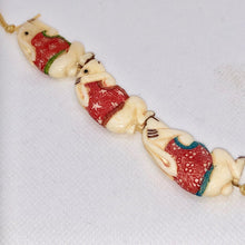 Load image into Gallery viewer, No Evil Scrimshawed Hand Carved Bunny Rabbit Bone Bead Set 10407A - PremiumBead Primary Image 1
