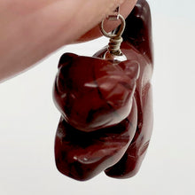 Load image into Gallery viewer, Jasper Squirrel Pendant Necklace| Semi Precious Stone Jewelry | Sterling Silver|