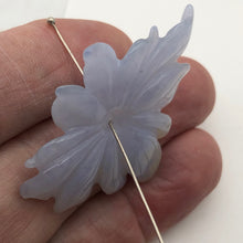Load image into Gallery viewer, 40.7cts Hand Carved Blue Chalcedony Flower Bead | 51x36x4mm | - PremiumBead Alternate Image 6